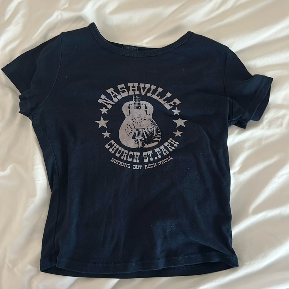 Dark Blue Baby Tee